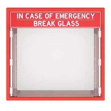 Empty emergency break glass box. 3d rendering Stock Illustration