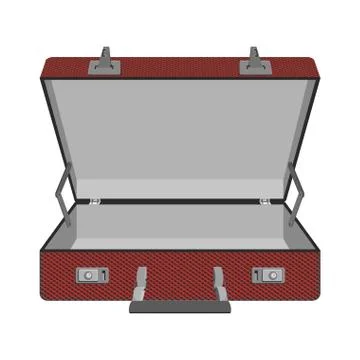Empty empty suitcase. Travel case. Vector illustration Stock Illustration