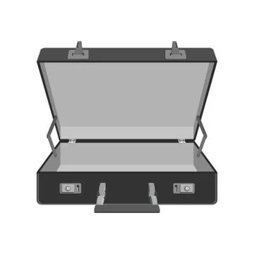 Empty empty suitcase. Travel case. Vector illustration Stock Illustration