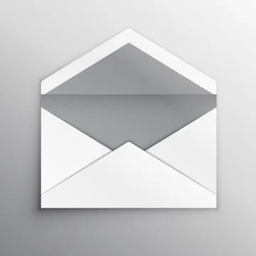 Empty envelope back side realistic mockup template 스톡 일러스트
