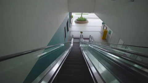 Empty Escalator Stock Footage 158240780