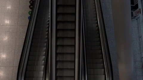 Empty Escalator At Heathrow Airport Stock Footage 157821934