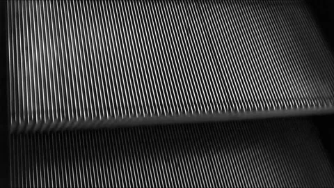Empty escalator is  moving up Stock Footage 297038743