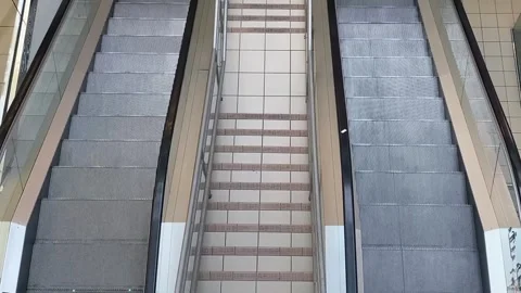 Empty Escalators at canada mall Stock Footage 282326600