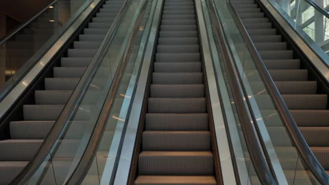 Empty Escalators Moving Texture Video stock 281381959