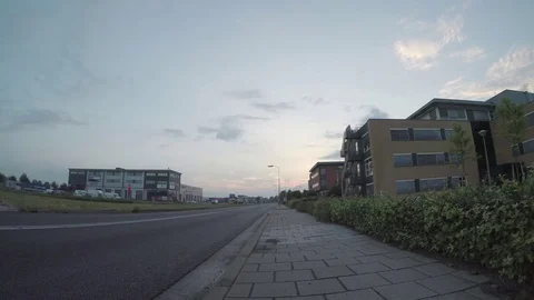 Empty evening road Stock Footage 83623810