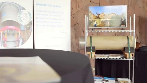 Empty event stand Stock Footage 77053852