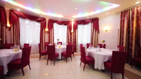 Empty events hall in manor, This manor is place for celebrations and festivities Video stock 276362991
