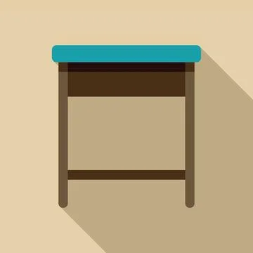 Empty examination table with blue top for medical checkup Stock Illustration