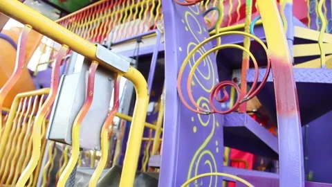 An empty fair ride Stock Footage 154991846