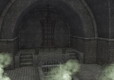 An empty fantasy dungeon. Stock Illustration