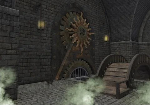 An empty fantasy dungeon. Stock Illustration