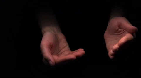 Empty Female Palms Up Hands Open and Showing Something. 4K Stock Footage 46253318