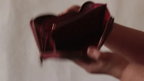 Empty female purse Stock Footage 98298073