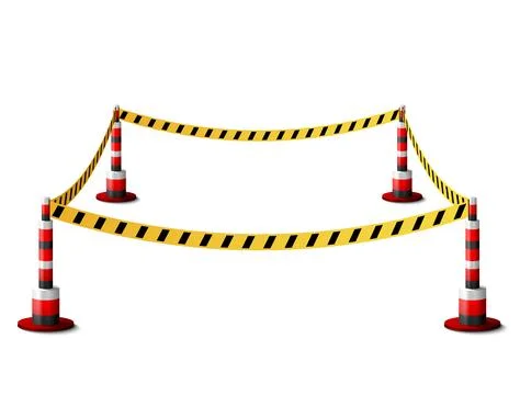 Empty fenced restricted area Stock Illustration