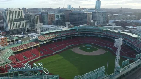 Empty Fenway Park on Opening Day during the COVID19 Pandemic in Boston, MA Stock Footage 142174835