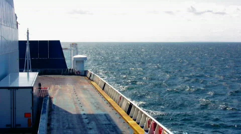 Empty Ferry Moving 2 Video stock 507495