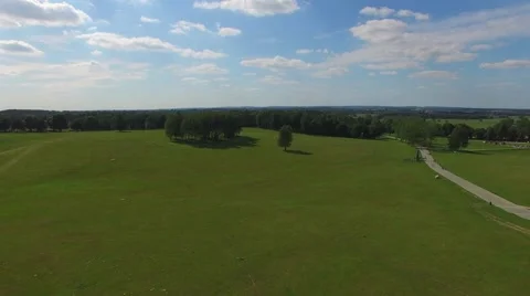 Empty fields and forests, aerial grunwald Stock Footage 61911977