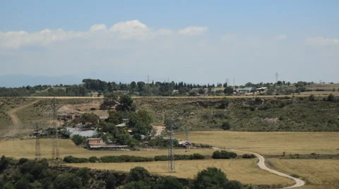 Empty Fields In The Valley Vídeo Stock 52601100