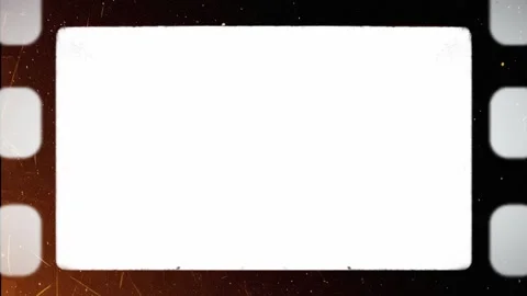 Empty film frames with scratches and sprocket holes Stock Footage 314506487