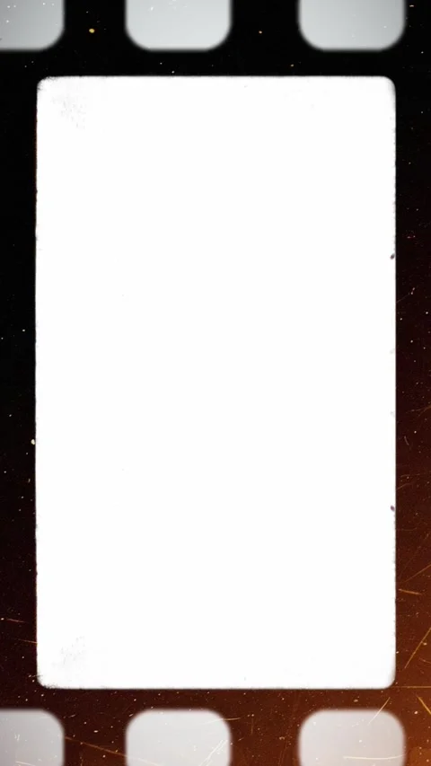 Empty film frames transitioning on white background Stock Footage 314594248