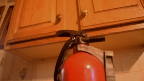 Empty Fire Extinguisher Pressure Gauge Close Up Safety Inspection Stock Footage 339971714