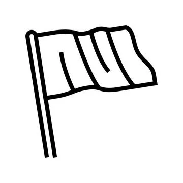 Empty flag line icon vector illustration イラスト素材