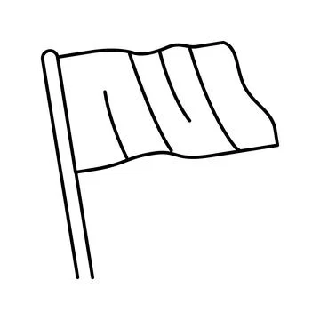 Empty flag line icon vector illustration イラスト素材