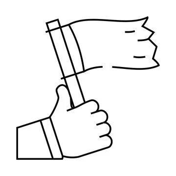 Empty flag line icon vector illustration イラスト素材