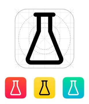 Empty flask icon. Vector illustration. Stock Illustration