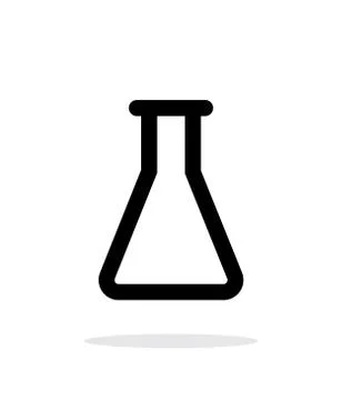 Empty flask simple icon on white background Illustrazione stock