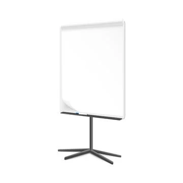 Empty flip chart on tripod stand in realistic style, vector illustration Illustrazione stock