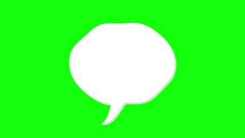 Empty floating speech bubble appears on ... | Stock Video | Pond5