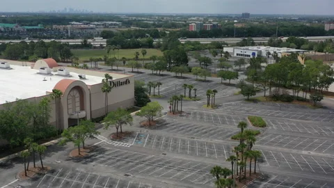 Empty Florida Mall Due To Covid-19 Lockdown Stock Footage 137946072