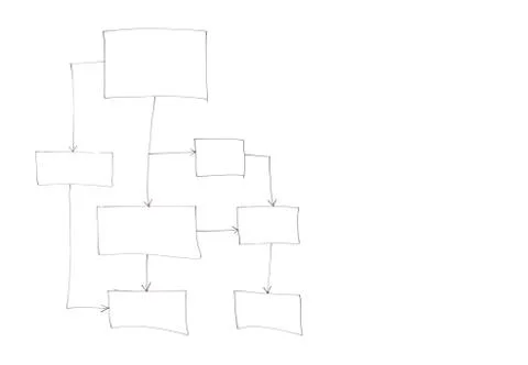 Empty flowchart isolated Illustrazione stock