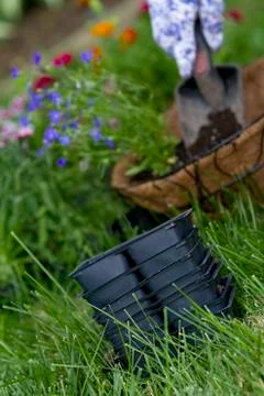 Empty Flower Containers Stock Photos