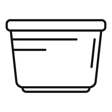 Empty flower pot standing with rounded edges Stock Illustration