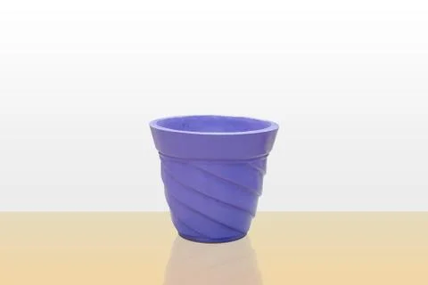 Empty flower pots of different colour and different prospective, Stock-Fotos