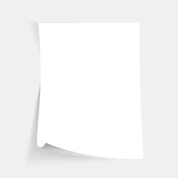 Empty folded paper sheet Illustrazione stock
