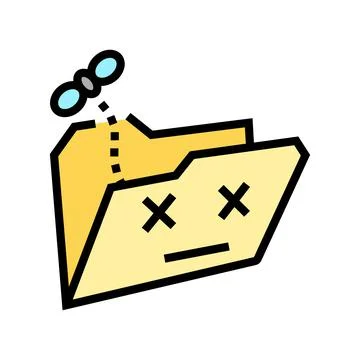 Empty folder color icon vector illustration Stock Illustration