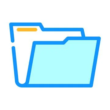 Empty folder color icon vector illustration イラスト素材