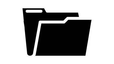 Empty folder glyph icon animation Stock Footage 227104372