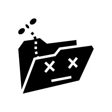 Empty folder glyph icon vector illustration Stock Illustration