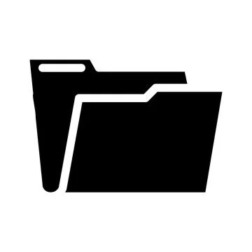 Empty folder glyph icon vector illustration Stock Illustration