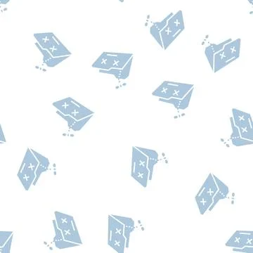 Empty folder glyph seamless pattern Stock Illustration