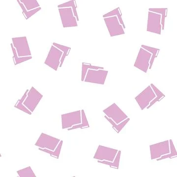 Empty folder glyph vector seamless pattern Stock Illustration