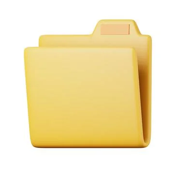 Empty folder high quality 3D render illustration. File organisation and Stock Illustration
