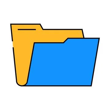 Empty folder icon color illustration イラスト素材