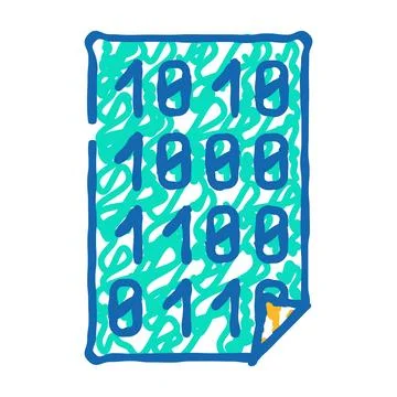 Empty folder icon doodle illustration Stock Illustration