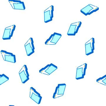 Empty folder isometric icon seamless pattern Stockillustratie